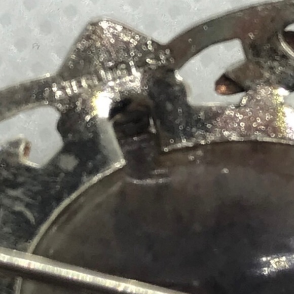 Silver, Vintage LS Peterson Co. Black Hills 12K Gold Leaf, Brown Agate Brooch - Picture 4 of 4